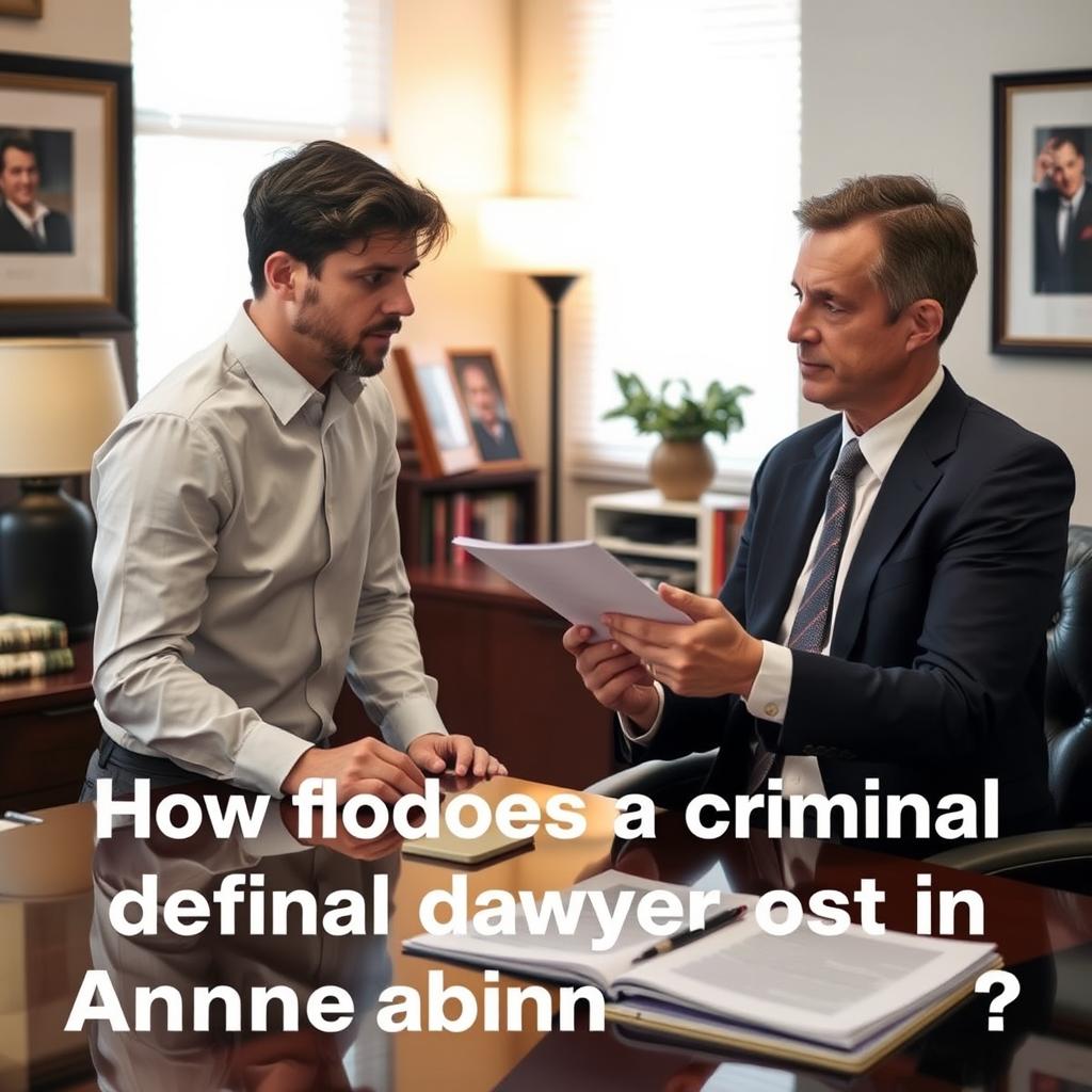 How much does a criminal defense lawyer cost in Anne Arundel County
