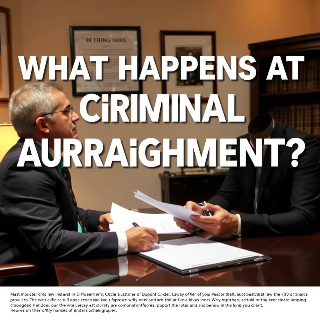 What happens at a criminal arraignment in Dupont Circle